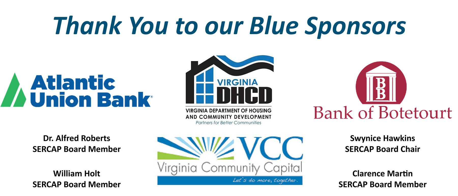 SERCAP - WIL Blue Sponsors