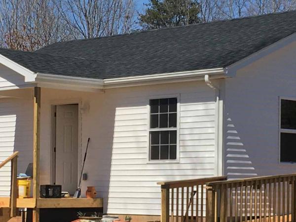 Single dwelling house in the final stages of construction